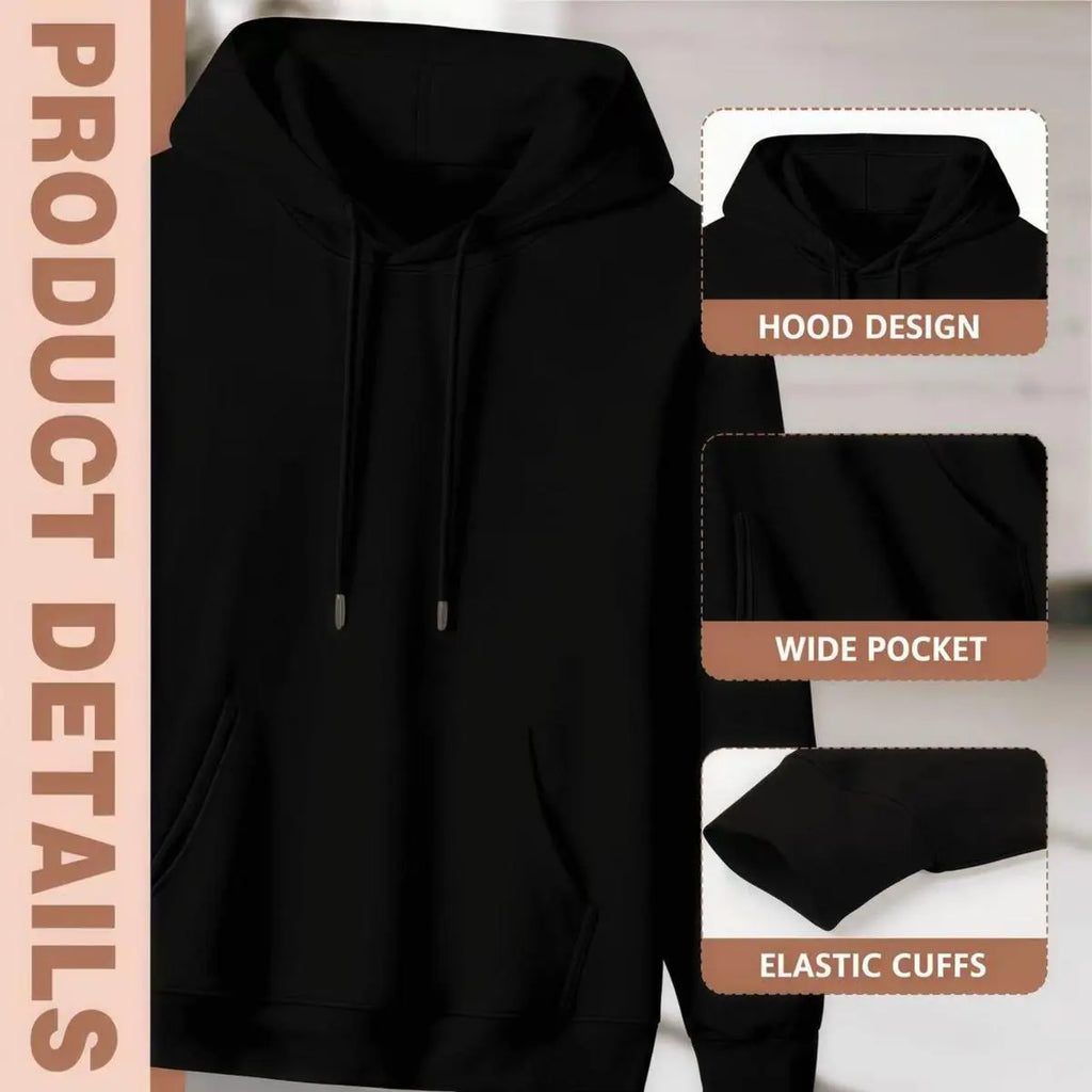Women's Loose Fit Letter Digital Graphic Sweatshirt - Soft Fabric, Drop-Shoulder, Drawstring Hoodie, Kangaroo Pocket, Long Sleeve Pullover Sports Garment for Fall-Winter Daily Outdoor Use