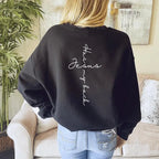 Jesus Has My Back Sweatshirt Lightweight Breathable Fabric